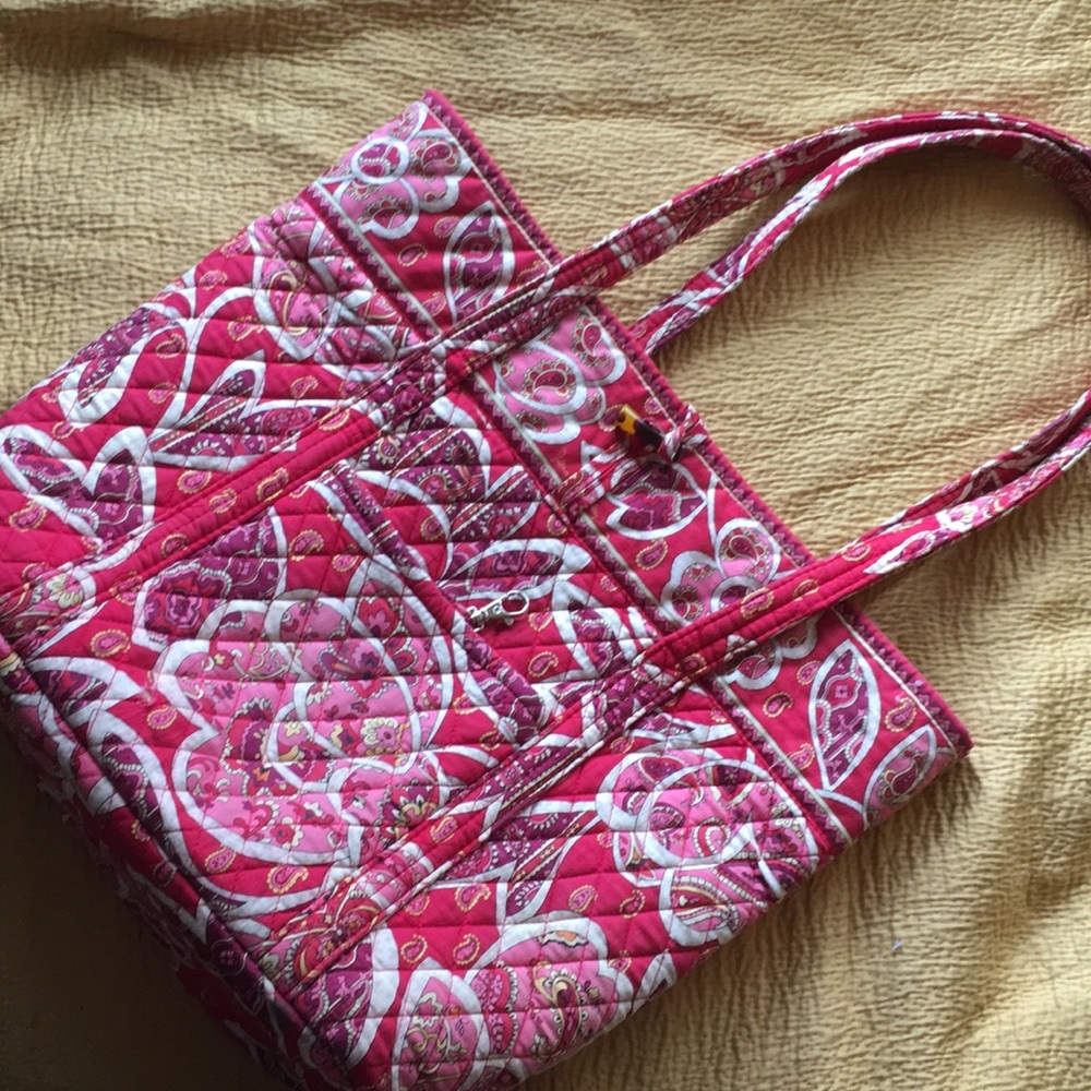 Vera Bradley Iconic Vera Tote Rosy Posies